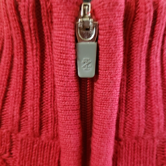 Izod Cable Knit zip sweater - Picture 3 of 7